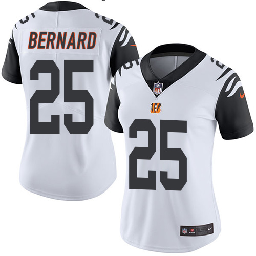 Women's Limited Giovani Bernard Nike Jersey White - #25 Rush NFL Cincinnati Bengals